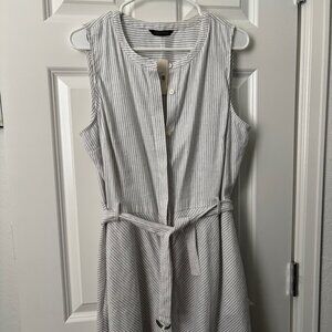 Banana Republic Striped belted sleeveless dress NWT size 14